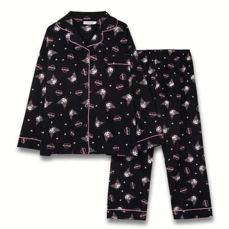 Kuromi pajamas with pink border