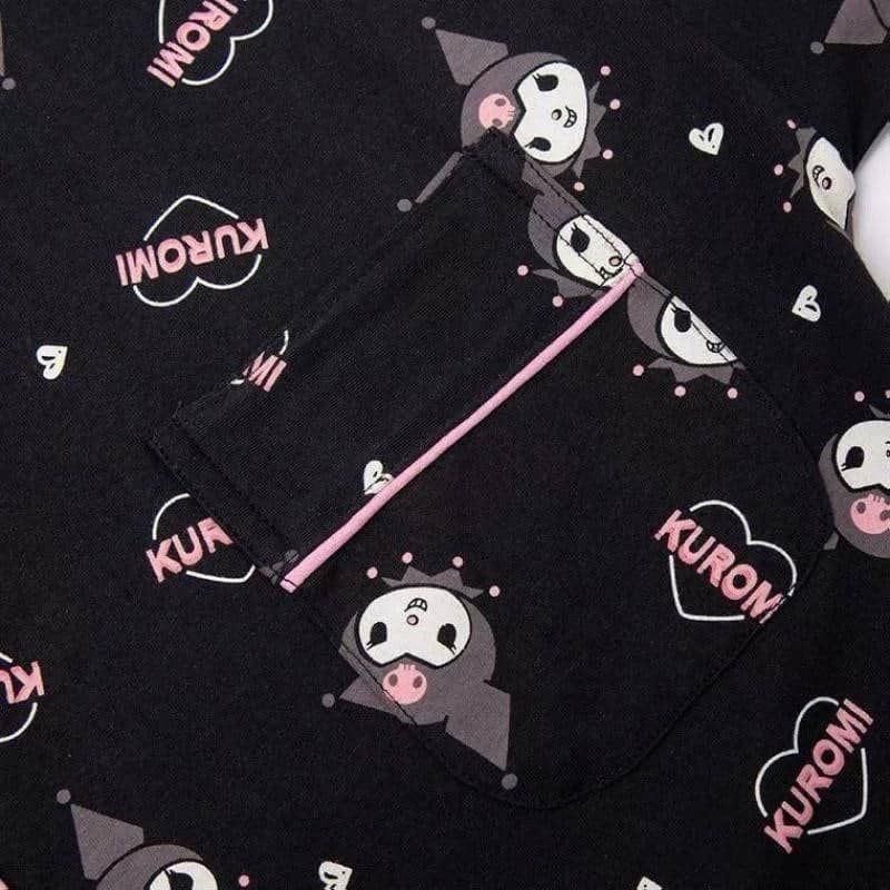 Kuromi pajamas with pink border